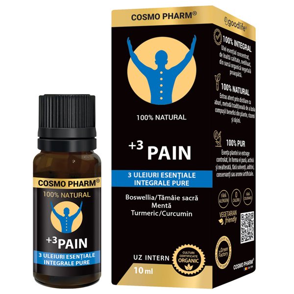 '+3 PAIN | Calming pain, reducing inflammation, relieving joint and muscle pain