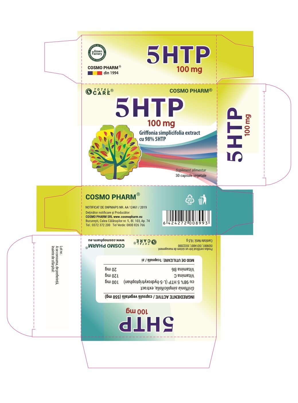 5-HTP 100mg, Natural Antidepressant - Image 2
