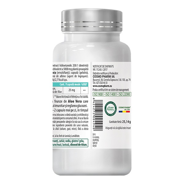 Aloe Vera Capsules - Equivalent to 5000 mg Gel - Image 3