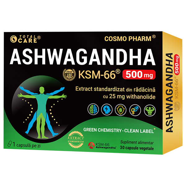 ASHWAGANDHA KSM-66 - Natural energizer with anti-stress, anxiolytic and anti-aging effect