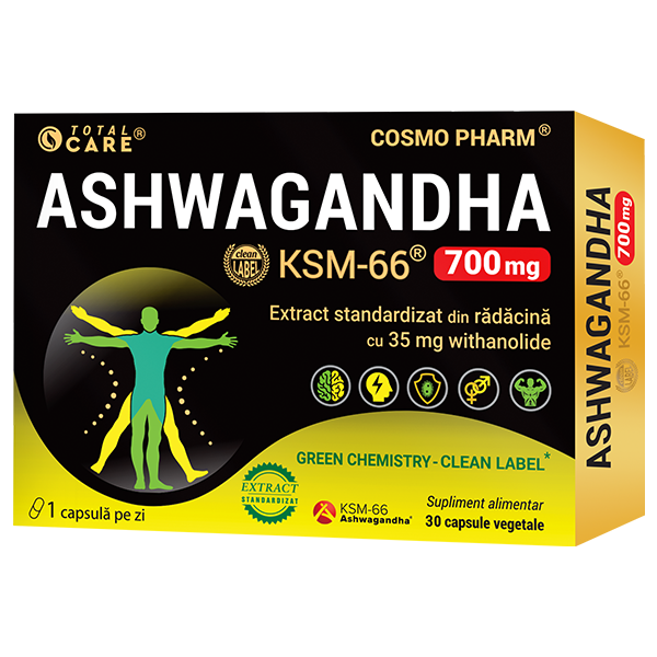 ASHWAGANDHA KSM-66 ~ 700 mg - A source of natural energy, anti-stress and fertility support.