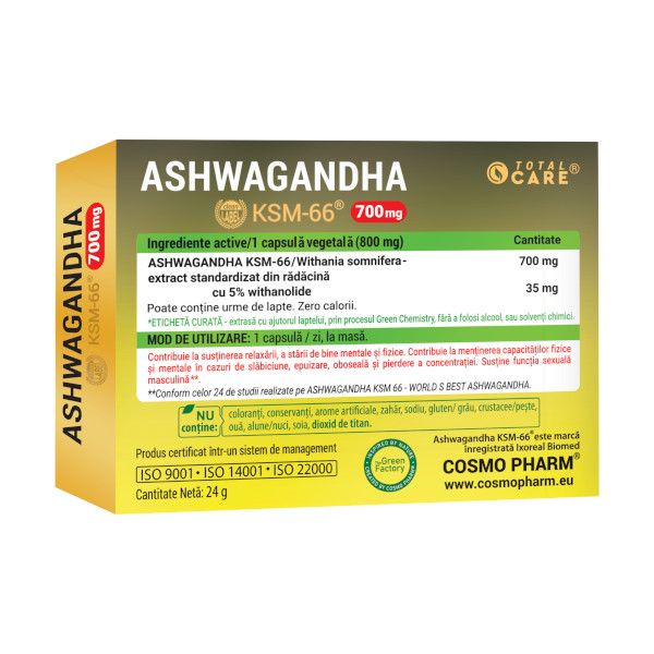 ASHWAGANDHA KSM-66 ~ 700 mg - A source of natural energy, anti-stress and fertility support. - Image 3