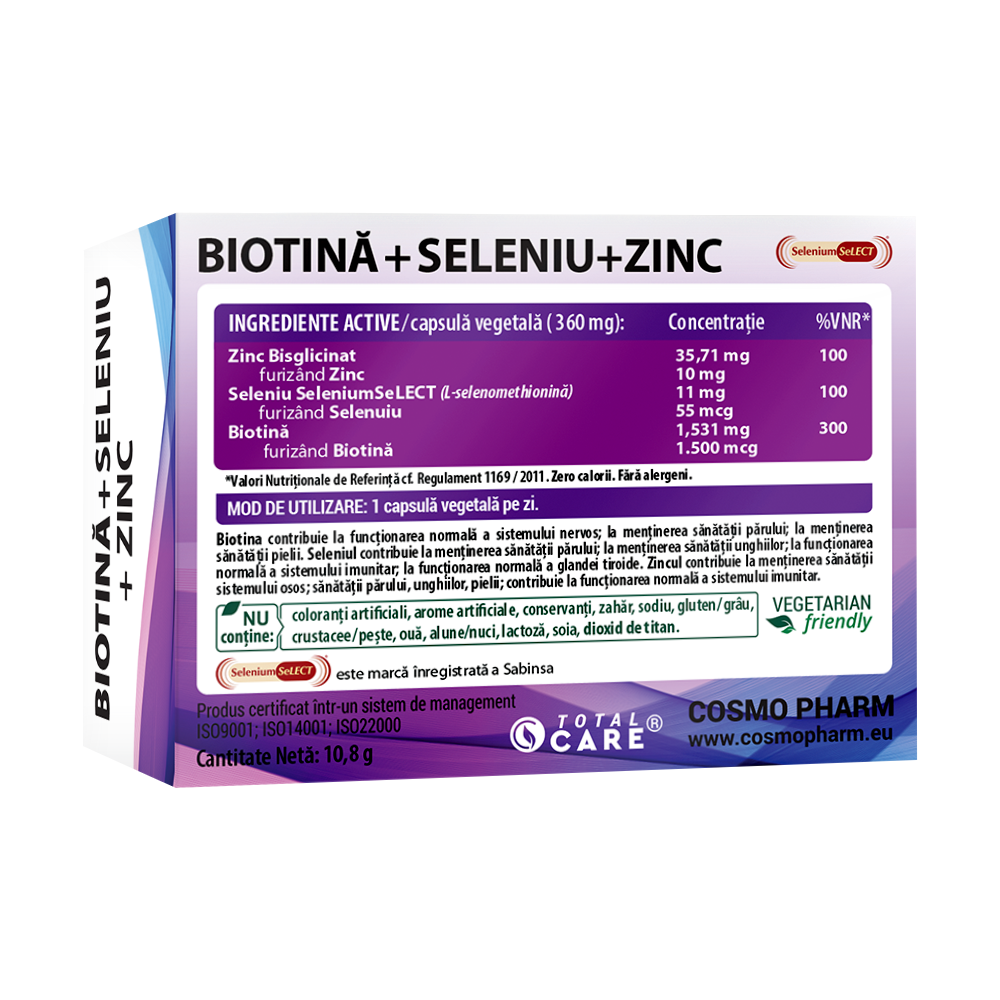 BIOTIN + SELENIUM + ZINC - hair, skin, nails, immune system, thyroid and metabolism - Image 3