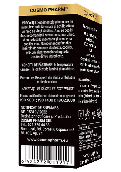 THYMUS VULGARIS - Thyme Essential Oil Internal Use 10 ml - Image 5