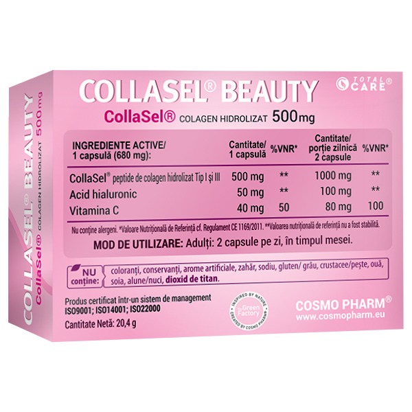 COLLASEL® BEAUTY - Hydrolyzed Collagen + Hyaluronic Acid, Vitamin C - Image 3