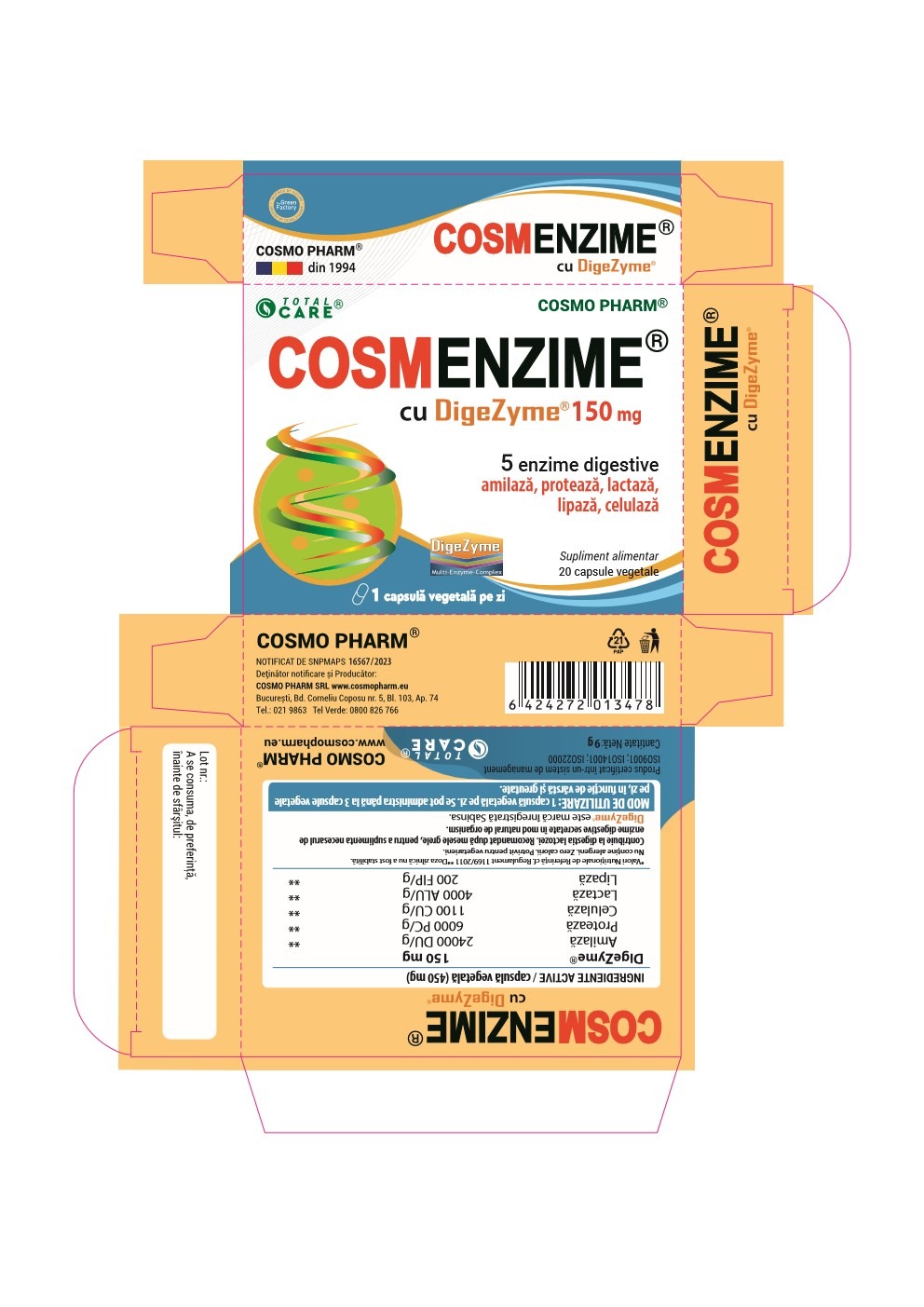 CosmEnzyme TOTAL CARE®, Eases Digestion and Intestinal Transit - Image 2