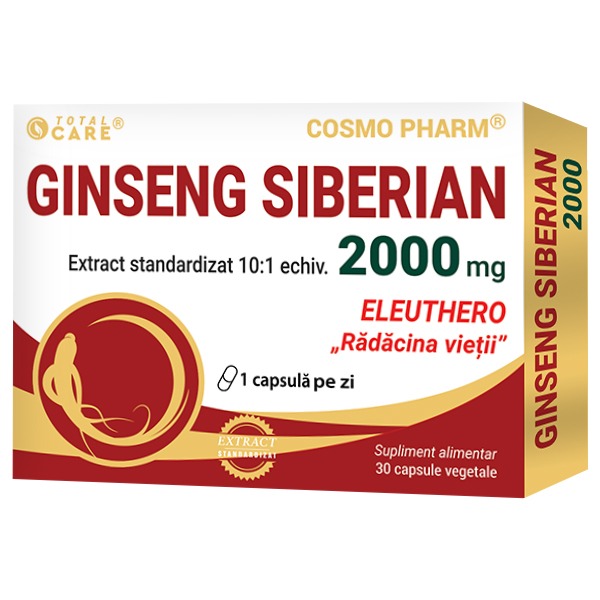 GINSENG SIBERIAN 2000 mg - Just 1 vegetable capsule/day