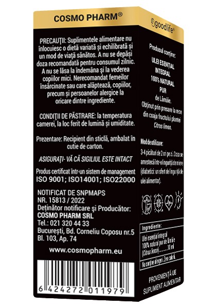 CITRUS LEMON - Lemon Essential Oil Internal Use 10 ml - Image 5