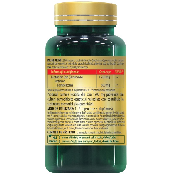 Lecithin 1200 mg Capsules, with 50% Phosphatidylcholine - Image 3