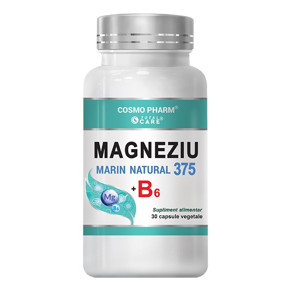 Natural Marine Magnesium 375 + B6 Premium – Stress, Nervousness vegetable capsules