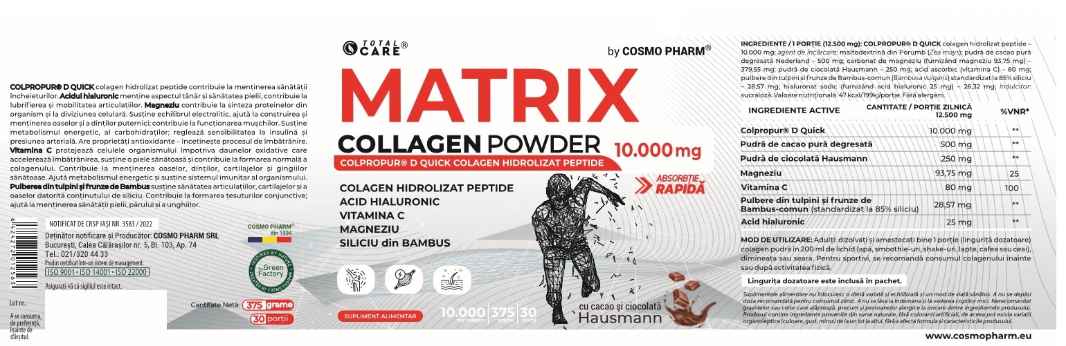 MATRIX COLLAGEN POWDER 10.000 MG - Hydrolyzed Collagen Peptides - Image 3