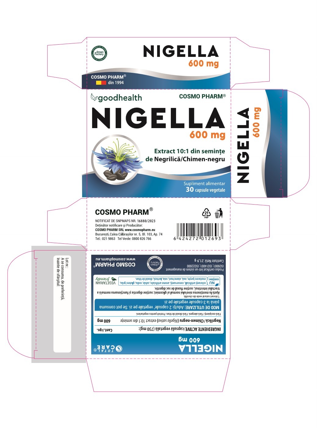 NIGELLA 600 mg - Nigella sativa seed extract / Black Cumin - Image 2