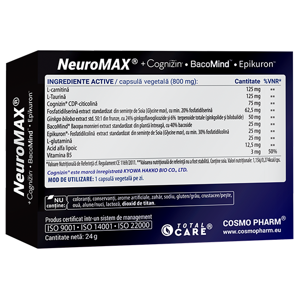 Neuromax + Cognizin® & BacoMind™️ for Memory, Focus and Brain Performance - Image 3