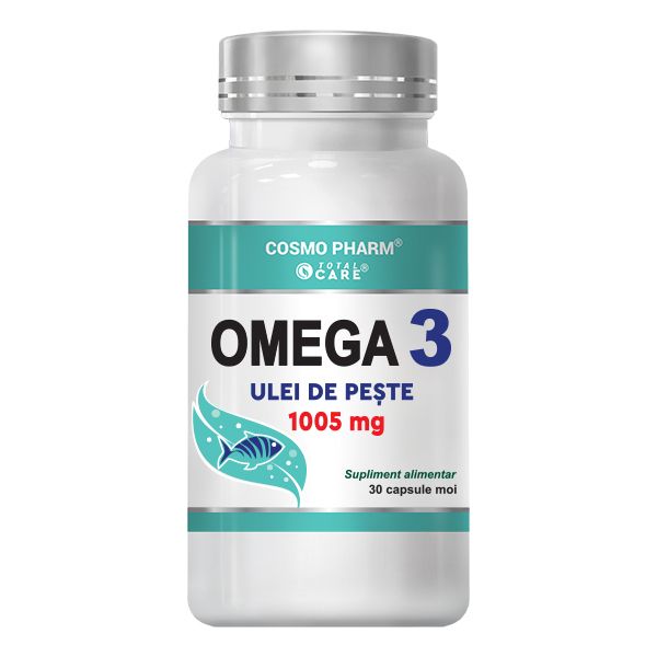 OMEGA 3 Fish Oil 1005mg Lowers cholesterol, triglycerides, blood pressure.