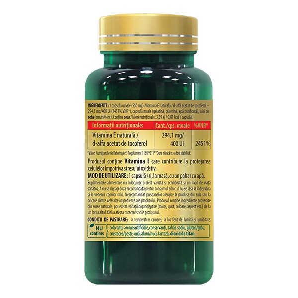 Natural VITAMIN E D-alpha Tocopherol Capsules - Image 3