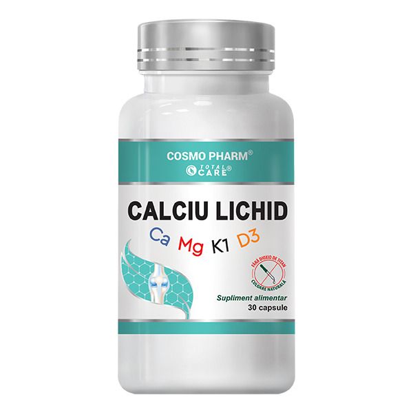 LIQUID CALCIUM with Magnesium, Vitamin K1 and D3 - Healthy teeth. Bone strength. Regulates heartbeat.
