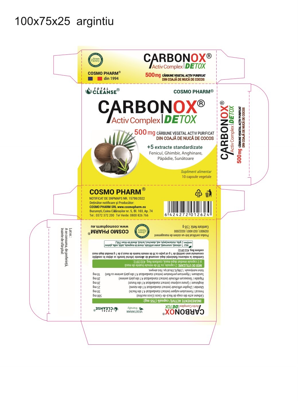 CARBONOX Activ Complex DETOX® activated charcoal from organically grown coconut shells - Image 2